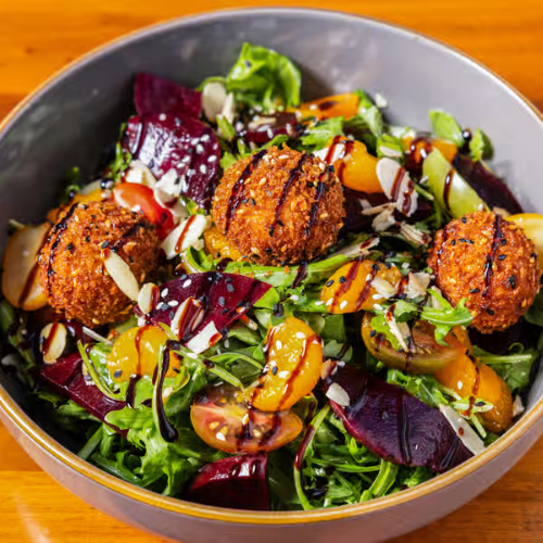Fried Goat Cheese Beet Salad